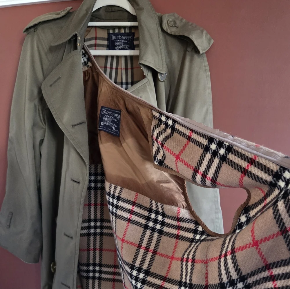Vintage Burberrys  Trench CoatMade in England NovaCheck Lined Classic Price Firm - Picture 6 of 10